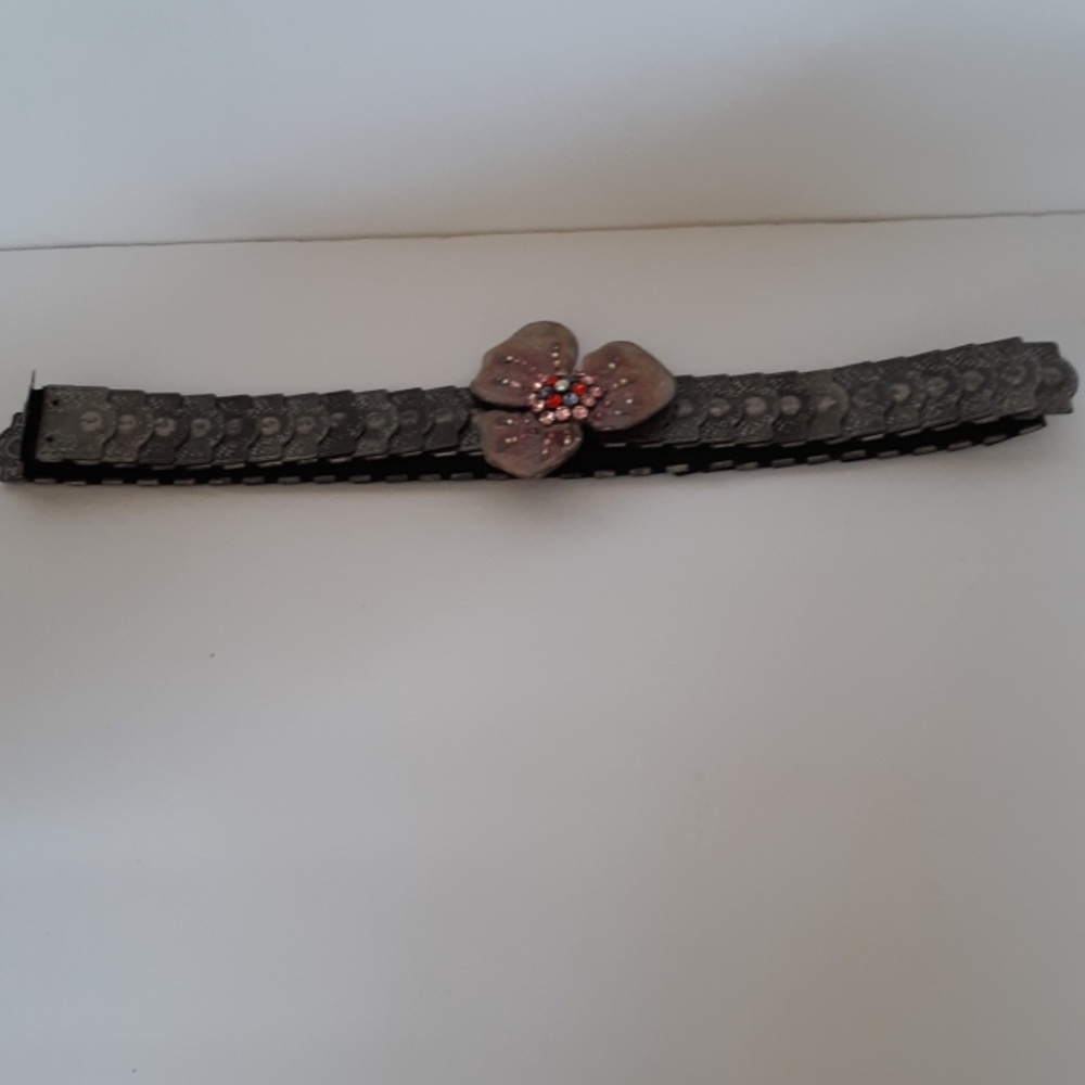 BOHO METAL BELT  😁🐕 PINK FLOWER - Picture 6 of 8